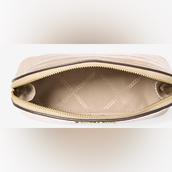 low start Michael Kors Leather Empire Gold Croc-Embossed Pouch ret $98 NWT - Picture 3 of 10
